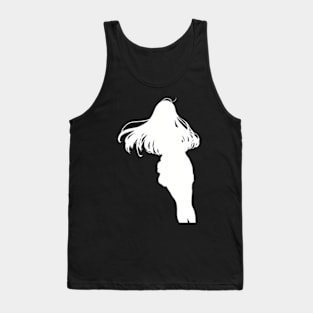 ES8 Vladilena Milize / Lena / Handler One 86 Eighty Six Wallpaper Simple Black and White Silhouette Anime Girls Characters x Animangapoi August 2023 Tank Top